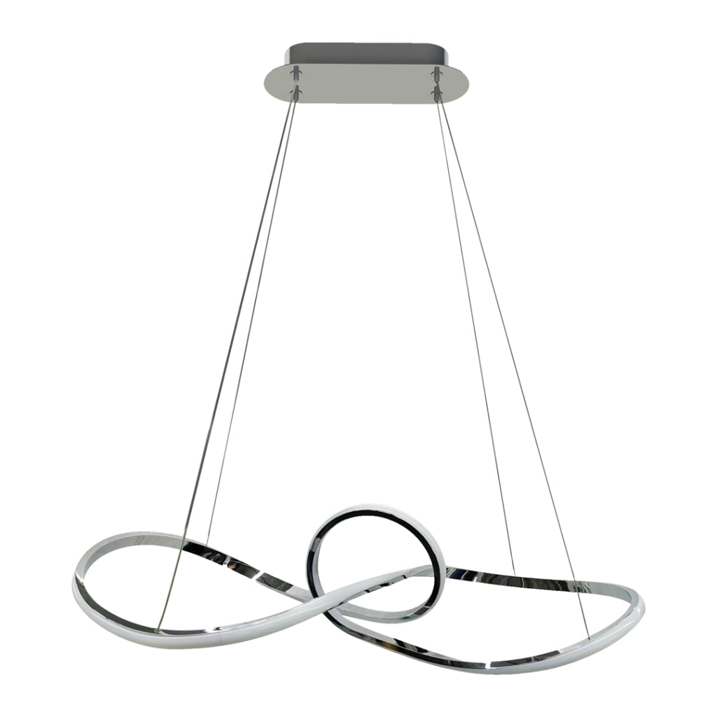 Lampada a sospensione Marco cromo LED 42W 4000K Milagro