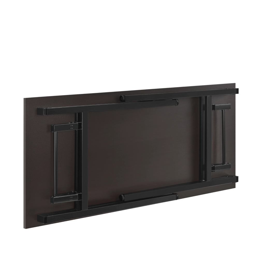 Tavolo Pieghevole Scrivania con Piano 120x60 cm Marrone Scuro / Nero [neu.haus]