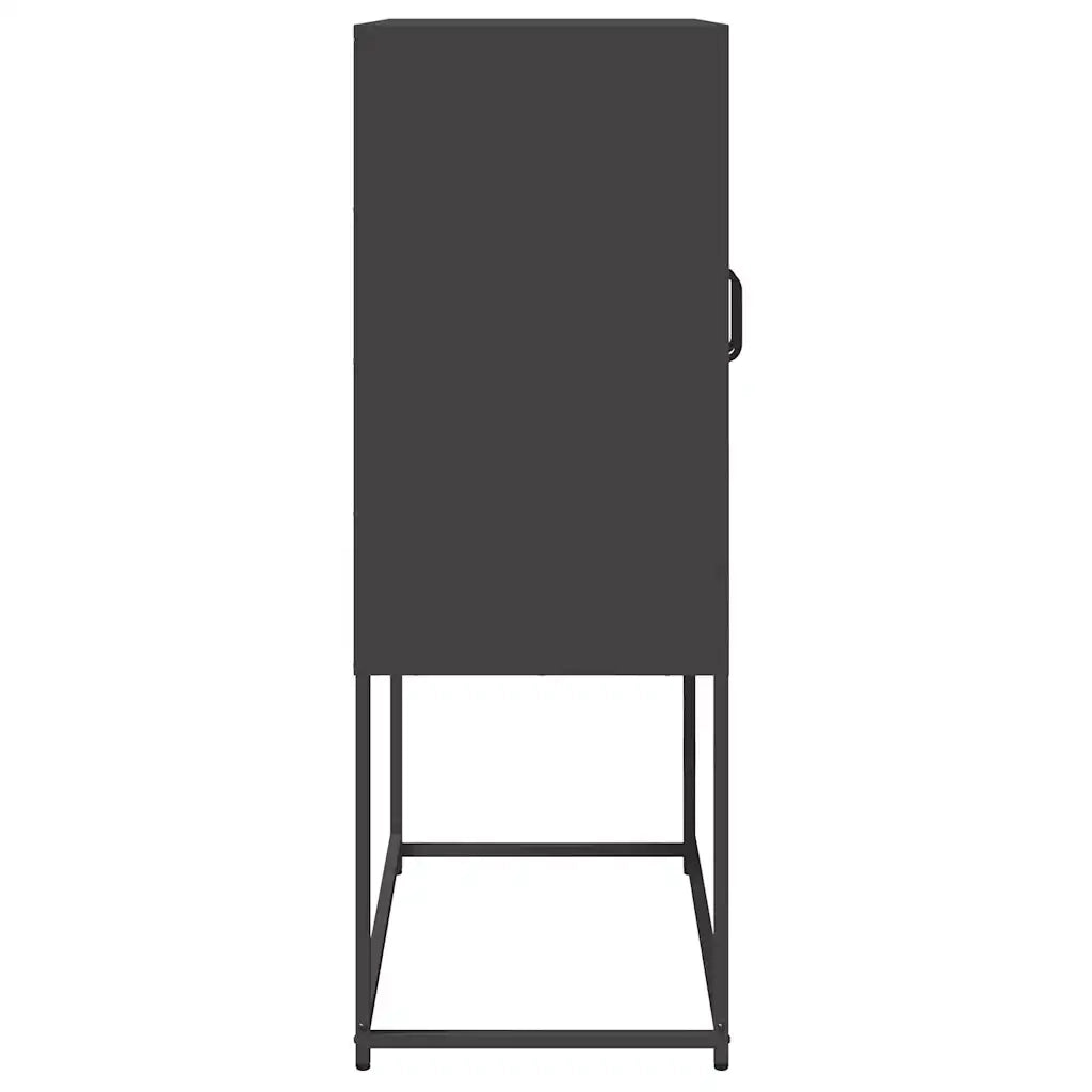 Credenza Nera 68x39x107 cm in Acciaio