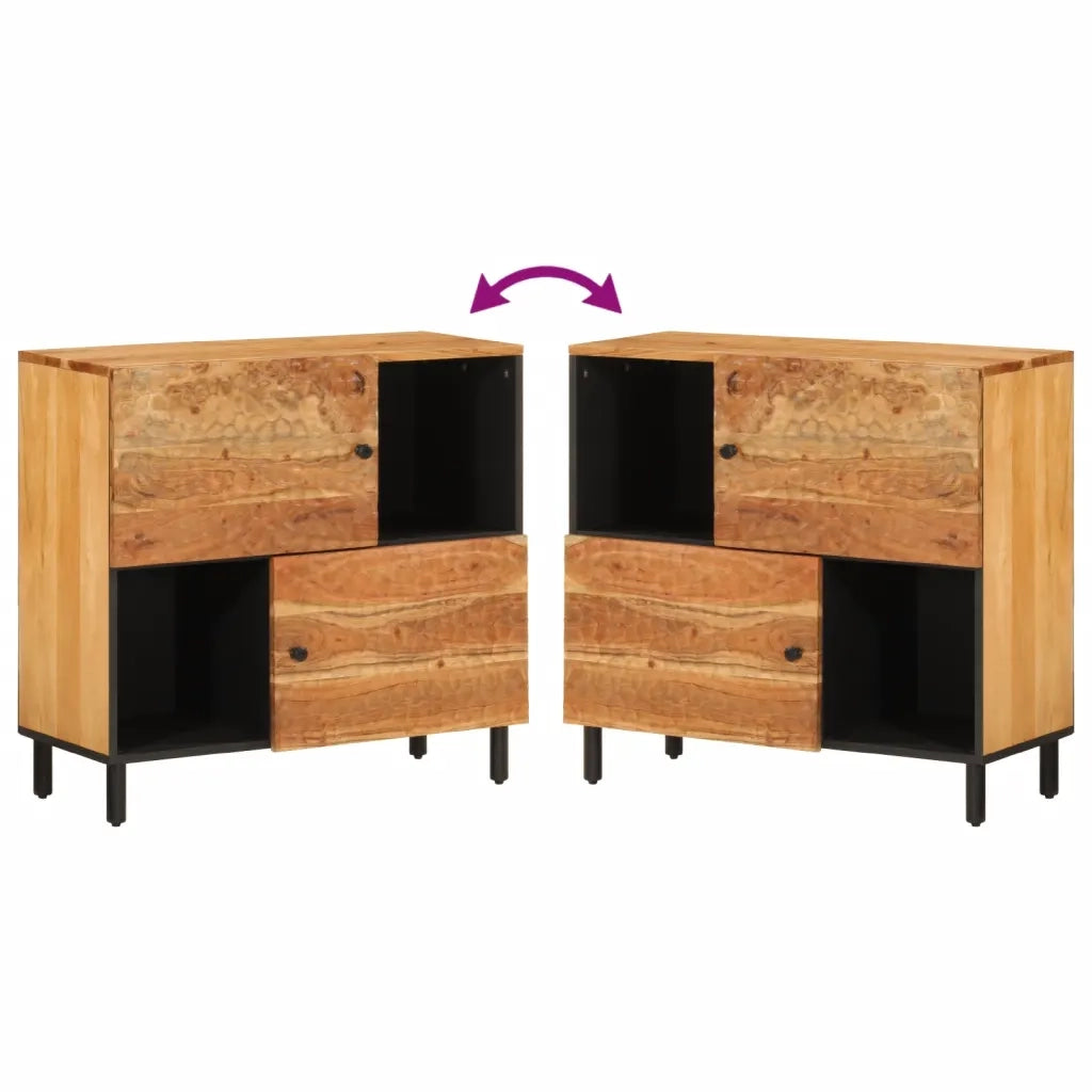 Credenza 80x33x75 cm in Legno Massello di Acacia 356882