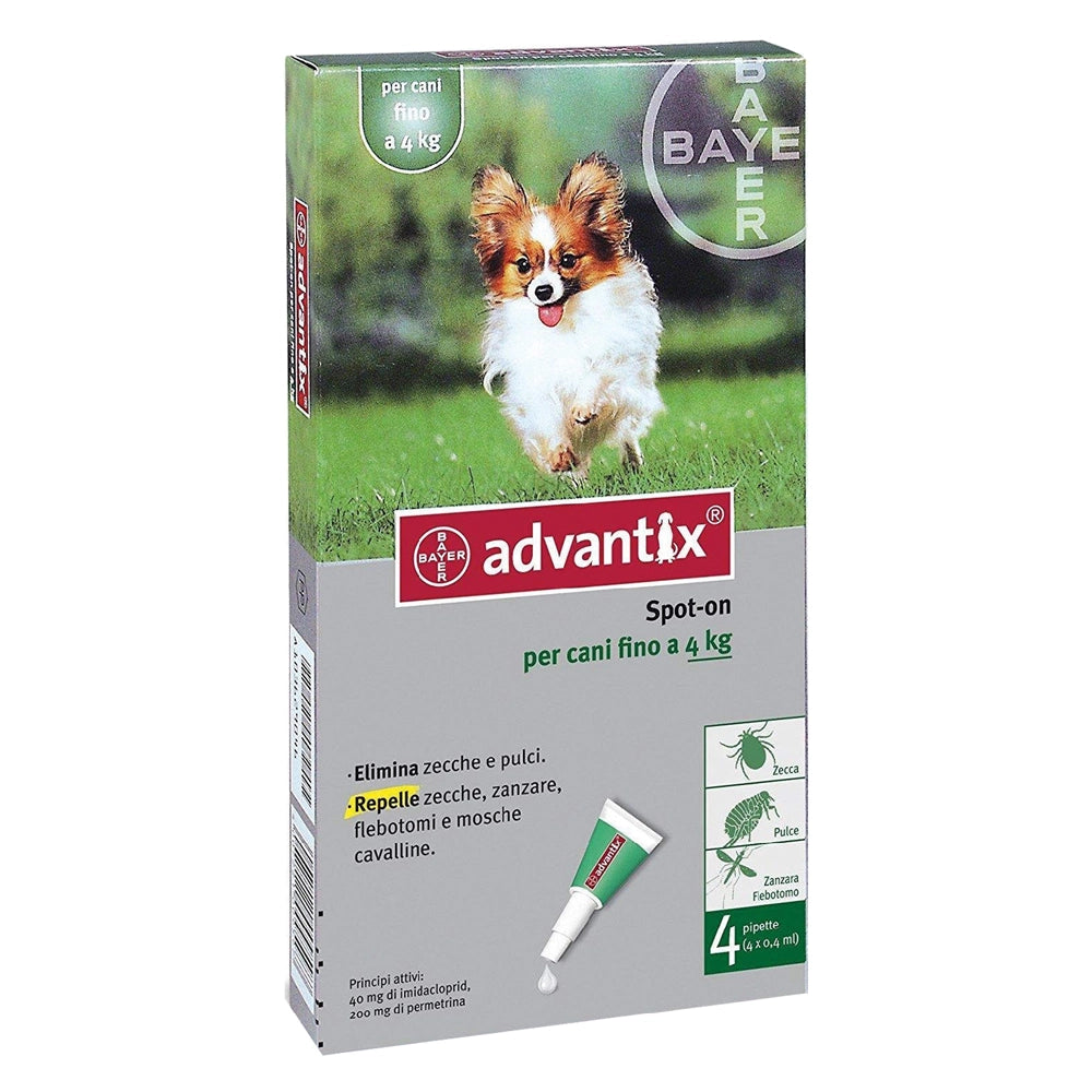 ANTIPARASSITARIO 'ADVANTIX SPOT-ON' < 4 kg  - 6 pipette ml 0,4