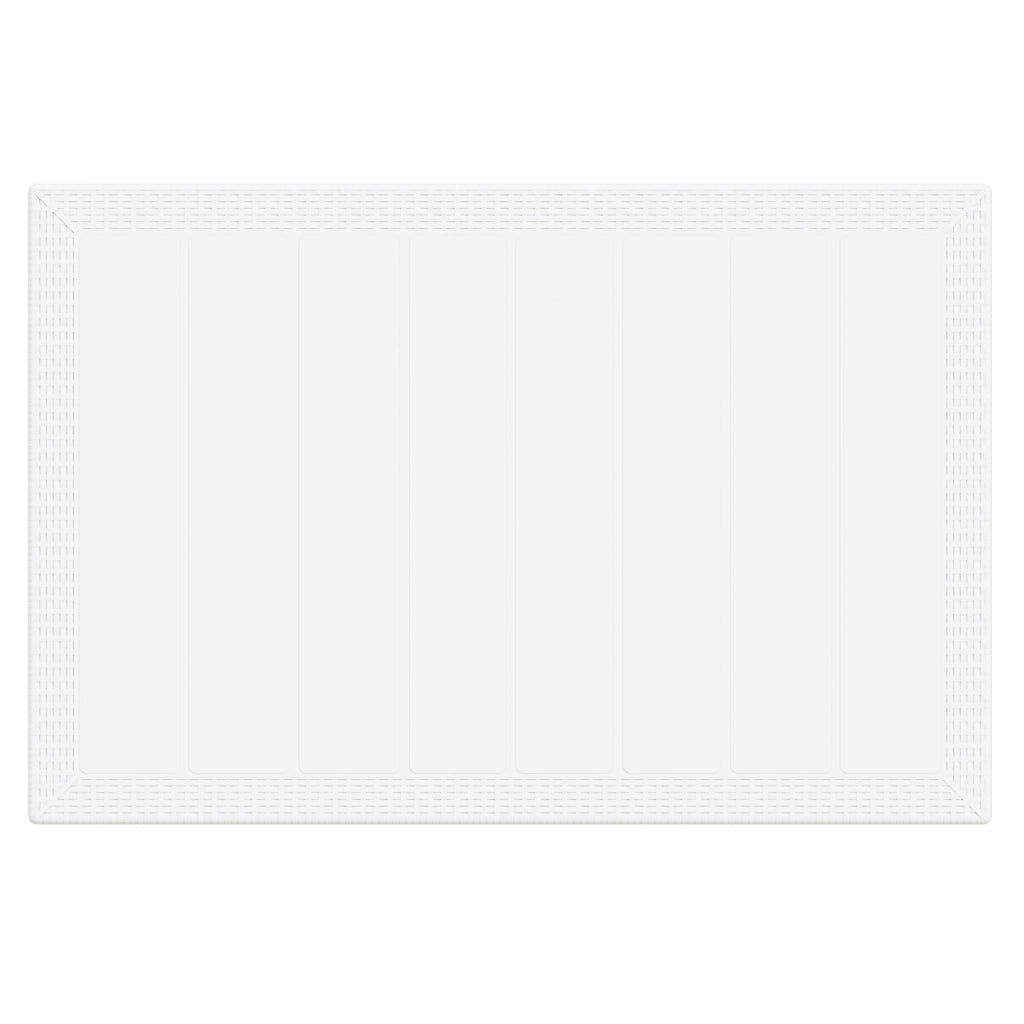 Set da Pranzo da Giardino 5 Pezzi Bianco Polyrattan