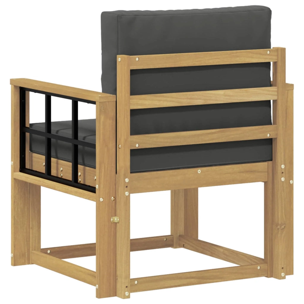 2 Pezzo Set di divani da esterno-Sofa da giardino Poliestere Bianco e Antracite 399658