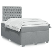 Giroletto a Molle con Materasso Grigio Chiaro 120x190cm Tessuto 3290434