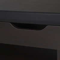 Mobile Scarpiera con Panca Contenitore 80x30x45 cm in Legno Truciolare Noce Scuro