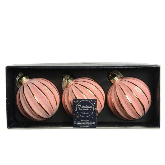 PALLINA IN VETRO GLITTER ROSA