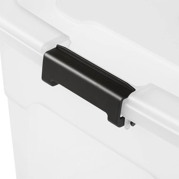 Set Scatole 4 x 45 L Portaoggetti in Plastica Cassetto Contenitore Salvaspazio