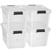 Set Scatole 4 x 60 L Portaoggetti in Plastica Cassetto Contenitore Salvaspazio