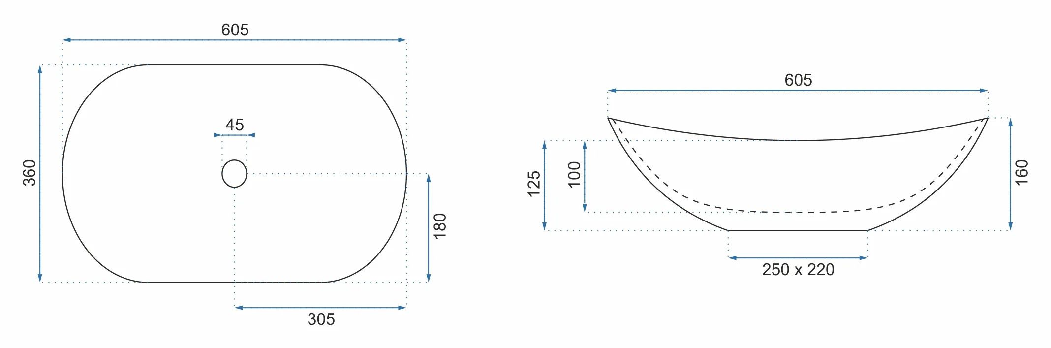Lavabo Da Appoggio Rea Royal Sand