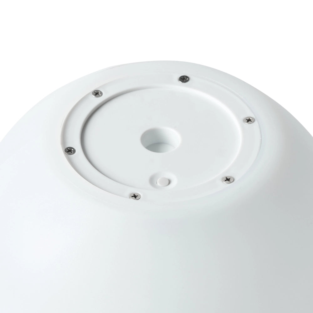Set di 3 lampade sferiche a energia solare LED da esterno 30 cm in materiale sintetico impermeabile bianco con telecomando illuminazione da giardino