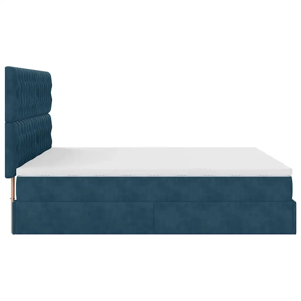 Struttura Letto Pouf con Materassi 180x200 cm Velluto 3314643