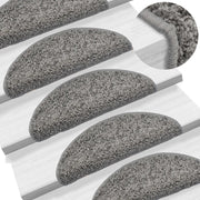 Tappetini per Scale 15 pz Grigio 56x17x3 cmcod mxl 73144