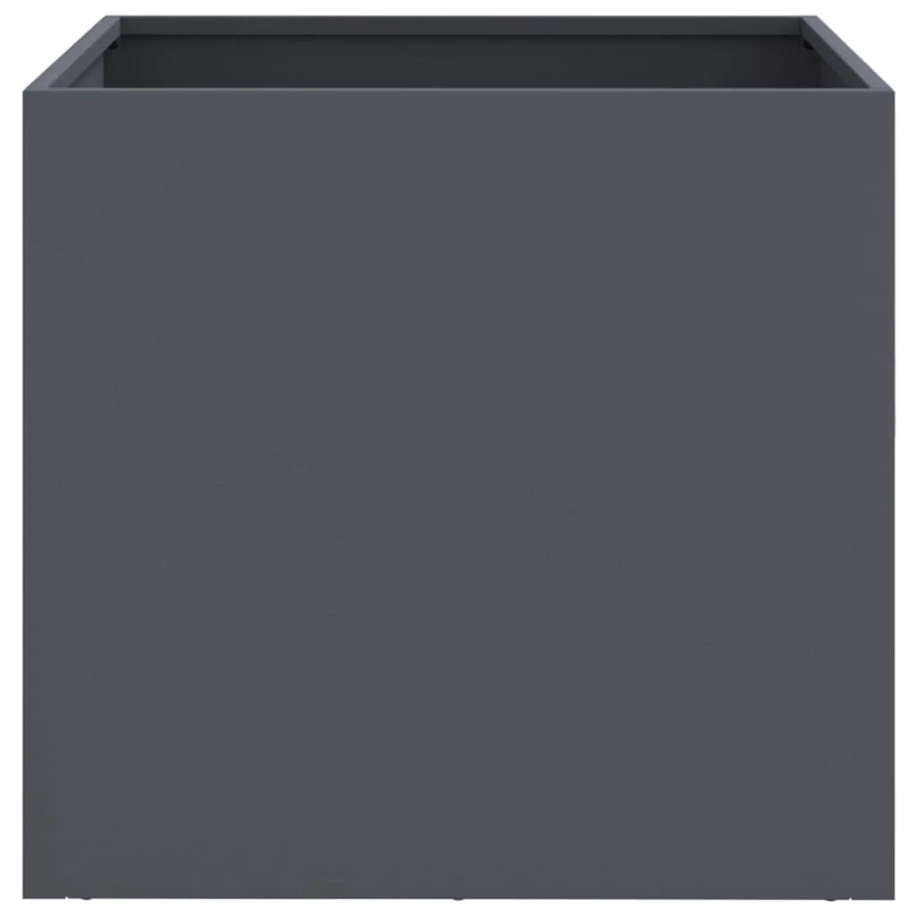 Fioriera rialzata per piante fiori giardino terrazze set da 2 42 x 40 x 39 cm acciaio antracite 02_0038974