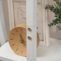 Portafiori a 5 Livelli a Mezzaluna per Interni ed Esterni in MDF e Acciaio, 50x30x160 cm, Bianco