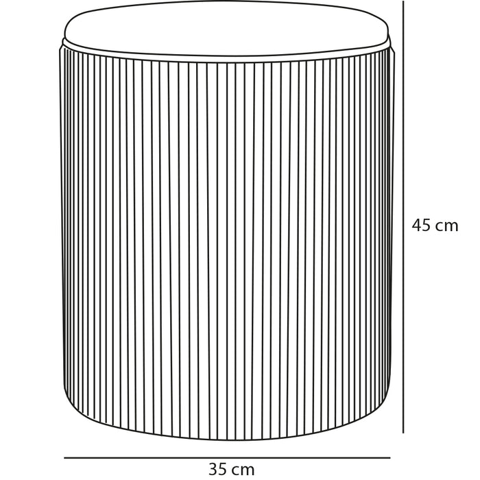 Pouf Contenitore Ecopelle Beige Decoro Oro Poggiapiedi Seduta Imbottita 35x45cm