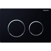 PLACCA DI COMANDO 2 TASTI OMEGA 20- Nero Anelli Cromo GEBERIT