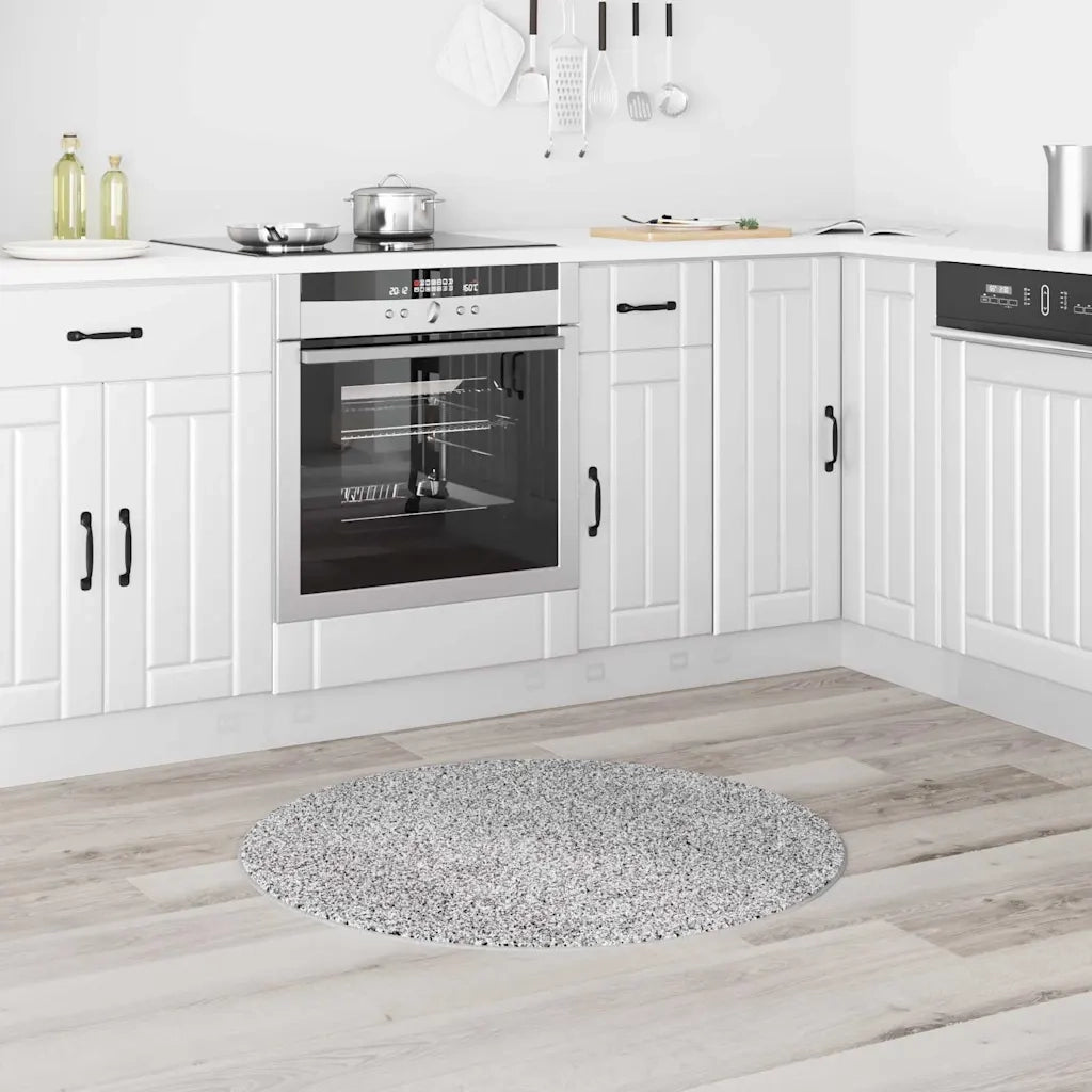 Tappeto Shaggy Antiscivolo Grigio 90 x 90 cm PP 4019780