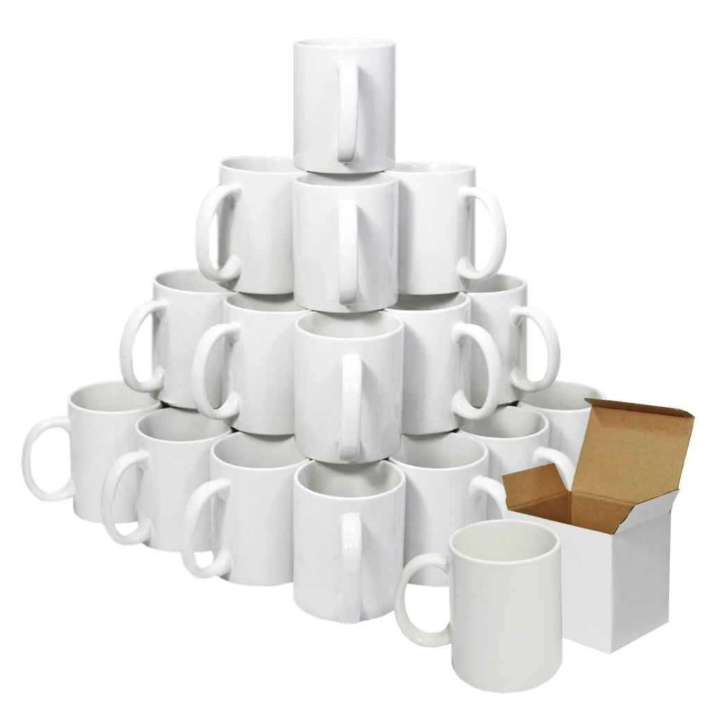 Tazze Sublimazione Bianche 1440 pz 11oz (325ml) con Scatole Regalo