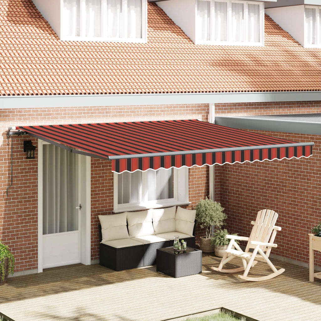 Tenda retrattile automatica arancione e marrone 400x300 cm