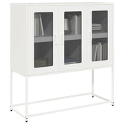 vidaXL Credenza Bianca 100,5x39x107 cm in Acciaio Laminato a Freddo