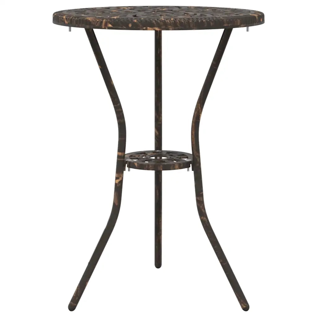 Set Bistro da Giardino 3 pcs Bronzo Alluminio 42002382
