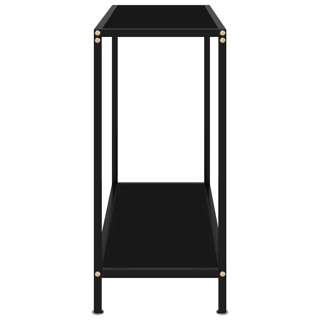 Tavolo Consolle | Tavolo d'Ingresso Nero 80x35x75 cm in Vetro Temperato
