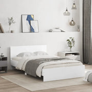 Giroletto con Testiera-Struttura Letto con testiera Bianco 135x190 cm