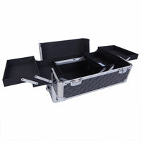 Trolley Makeup 3in1 Valigetta Nera Trucco Estetista Beauty Case Ruote Staccabili
