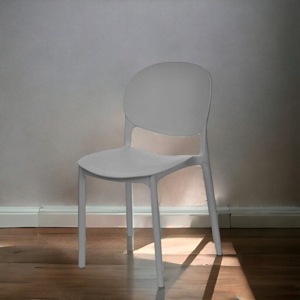 Sedia in Termoplastica Kit 4pz Sedie Impilabili Resistenti Sala da Pranzo Cucina