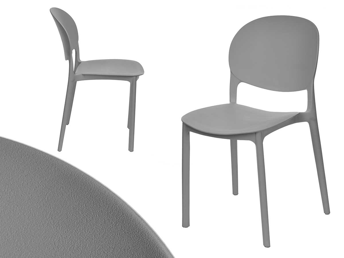 Sedia in Termoplastica Kit 4pz Sedie Impilabili Resistenti Sala da Pranzo Cucina