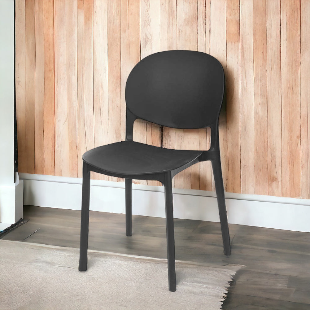 Sedia in Termoplastica Kit 4pz Sedie Impilabili Resistenti per Sala da Pranzo, Cucina , Terrazzo