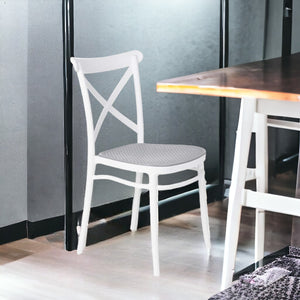 Sedia da Sala Cucina Kit 4pz Plastica Resistente Sedie Ideali per uso Interno/Esterno