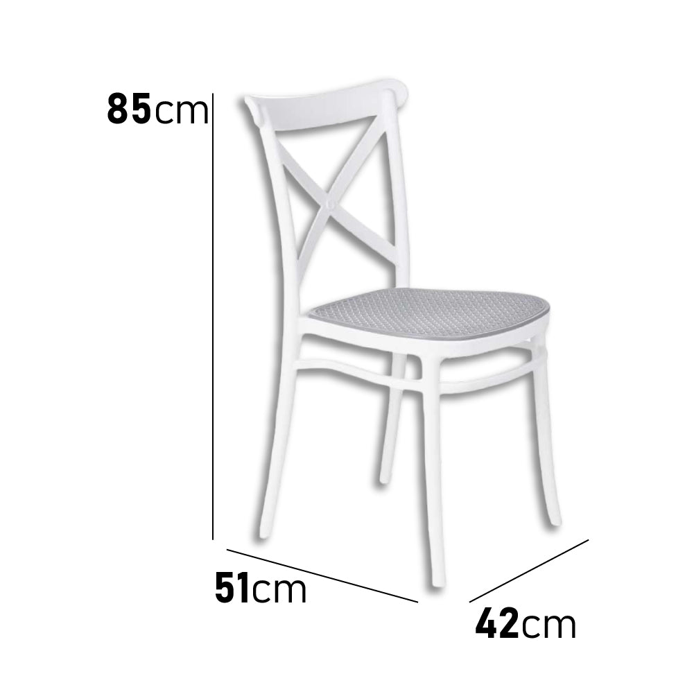 Sedia da Sala Cucina Kit 4pz Plastica Resistente Sedie Ideali per uso Interno/Esterno