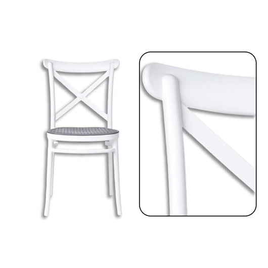 Sedia da Sala Cucina Kit 4pz Plastica Resistente Sedie Ideali per uso Interno/Esterno