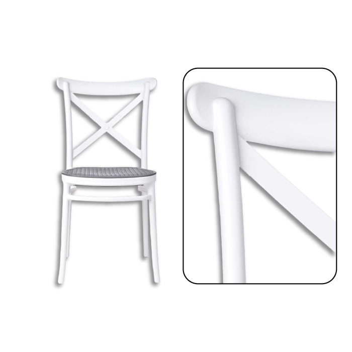 Sedia da Sala Cucina Kit 4pz Plastica Resistente Sedie Ideali per uso Interno/Esterno