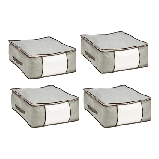 Scatole Kit 4pz Contenitori Indumenti Piumoni Vestiti Organizer Armadio 45X45X20