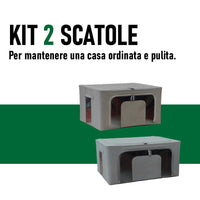 Scatole per Armadio 2pz 50x40x22cm Storage Box Struttura Metallo Pieghevole 2col