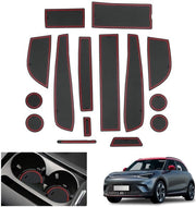 Matten antislip compatibili con Mercedes Benz Smart #1 EV Electric 2023-2024, matten di gomma per Smart 1, matten per console centrale, matten per cassetta portaoggetti, matten per deur, colore rosso