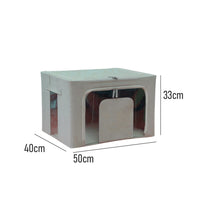 Scatole per Armadio 2pz 50x40x33cm Storage Box Struttura Metallo Pieghevole 2col
