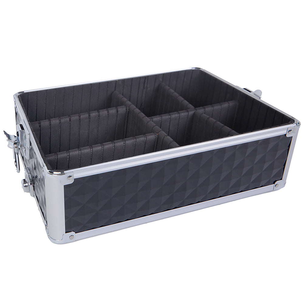 Trolley Makeup 4in1 Valigetta Nero Trucco Estetista Beauty Case Ruote Staccabili