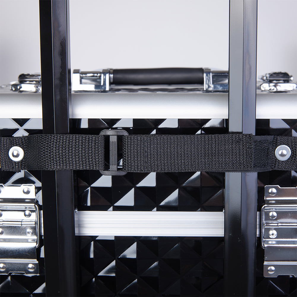 Trolley Makeup 4in1 Valigetta Nero Trucco Estetista Beauty Case Ruote Staccabili