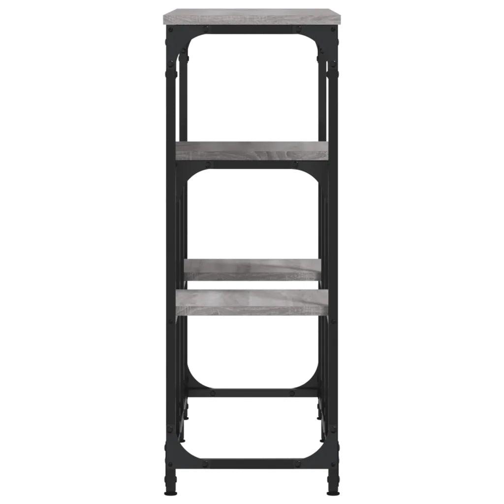 Tavolo Consolle Grigio Sonoma 89,5x28x76cm in Legno Multistrato 833386