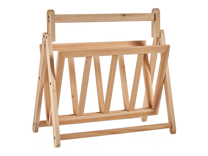 Porta Riviste in Legno Pieghevole Salvaspazio 36.5x30 H 37.5 cm
