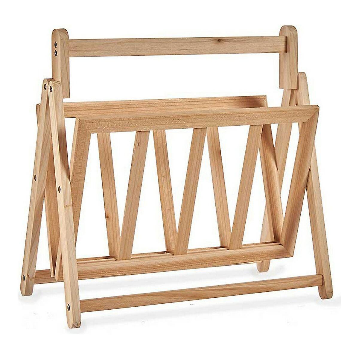 Porta Riviste in Legno Pieghevole Salvaspazio 36.5x30 H 37.5 cm