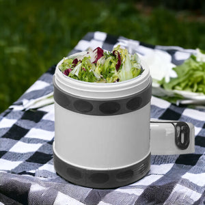 Porta Pranzo in Acciaio e Plastica Lunch Box 2 Contenitori  Capacità 1200 ml