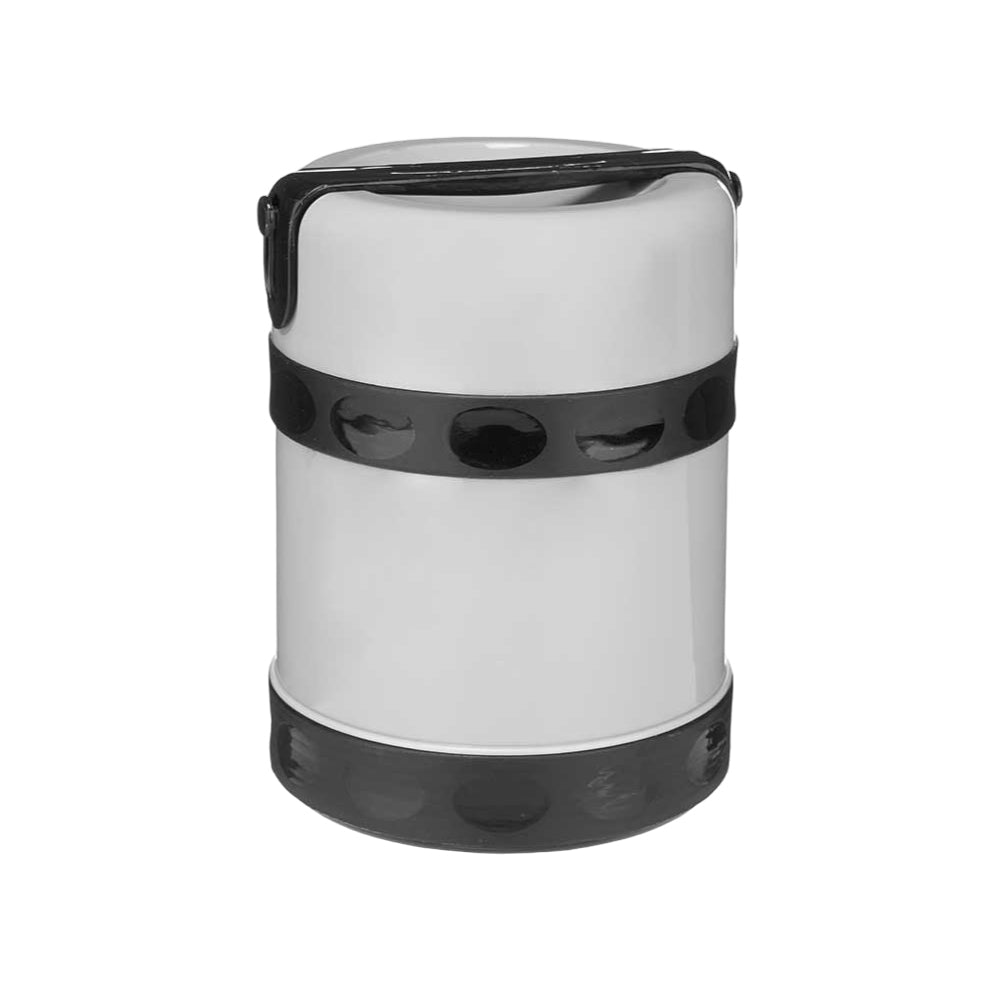 Porta Pranzo in Acciaio e Plastica Lunch Box 2 Contenitori  Capacità 1200 ml