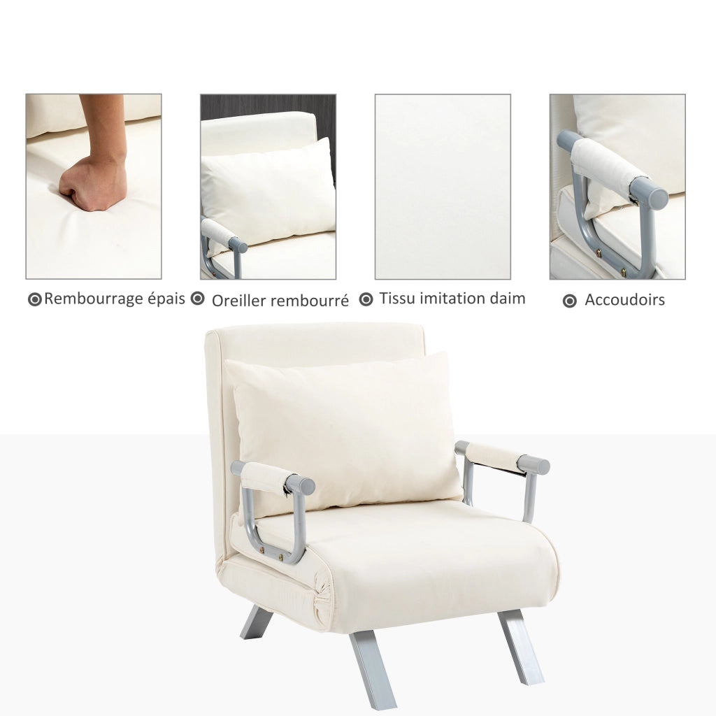 Poltrona letto ¨C zephmum ¨C Grigio Tessuto 80x200