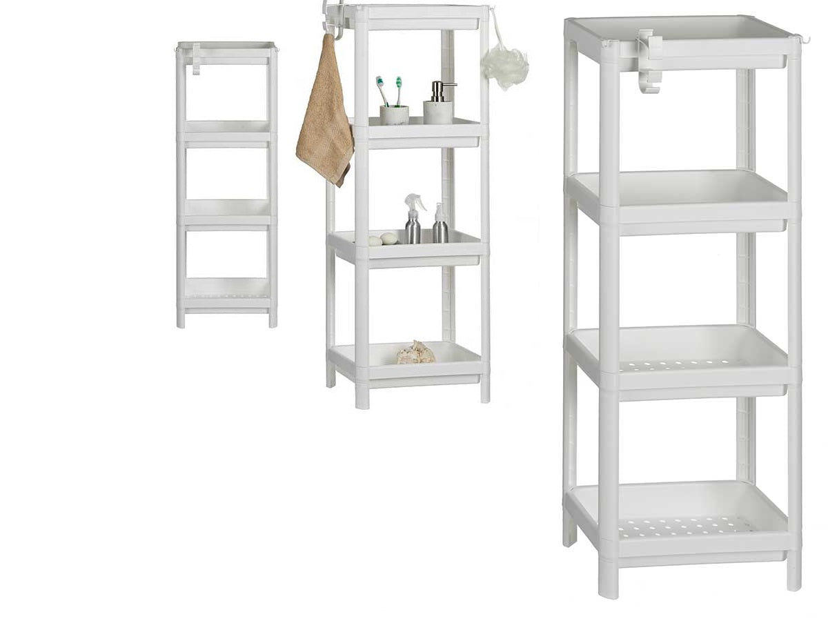 Scaffale Multiuso 4 piani Salvaspazio per Casa, Ufficio, Lavoro 35.5x23 H 100CM