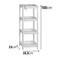 Scaffale Multiuso 4 piani Salvaspazio per Casa, Ufficio, Lavoro 35.5x23 H 100CM