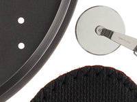 Teglia Cuoci Pizza 33cm con Guantone e Rotella Taglia Pizza Set da Cucina Antiaderente